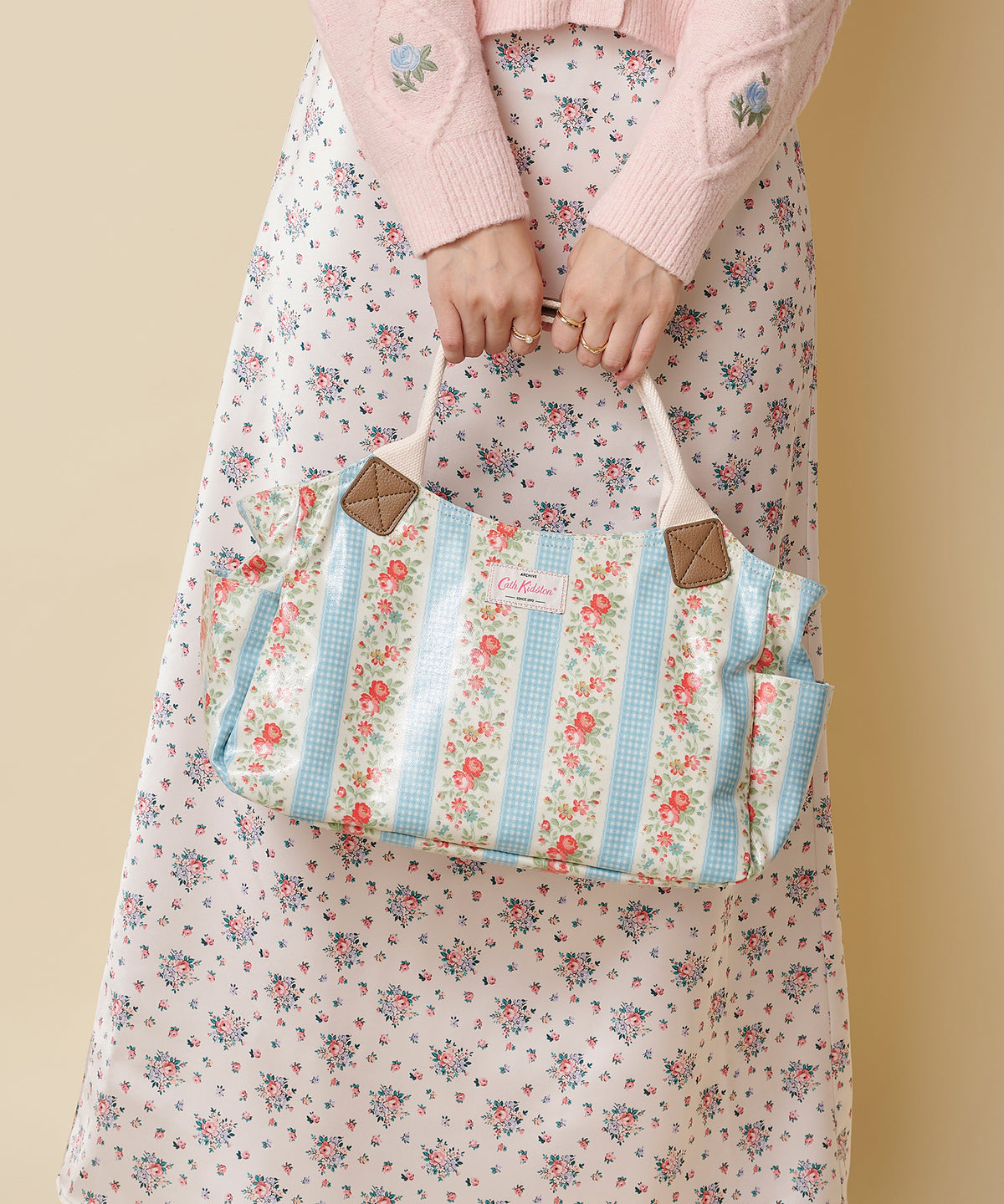Floral Gingham Blue