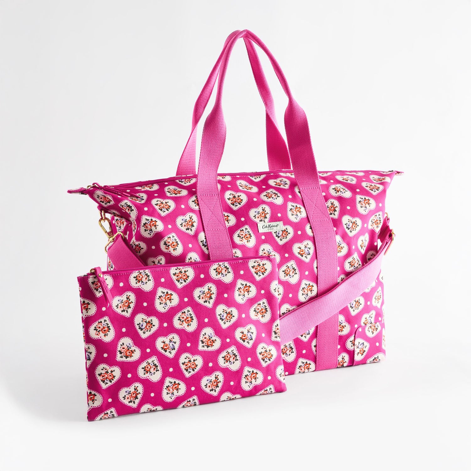 オーバーナイトバッグ Lace Hearts