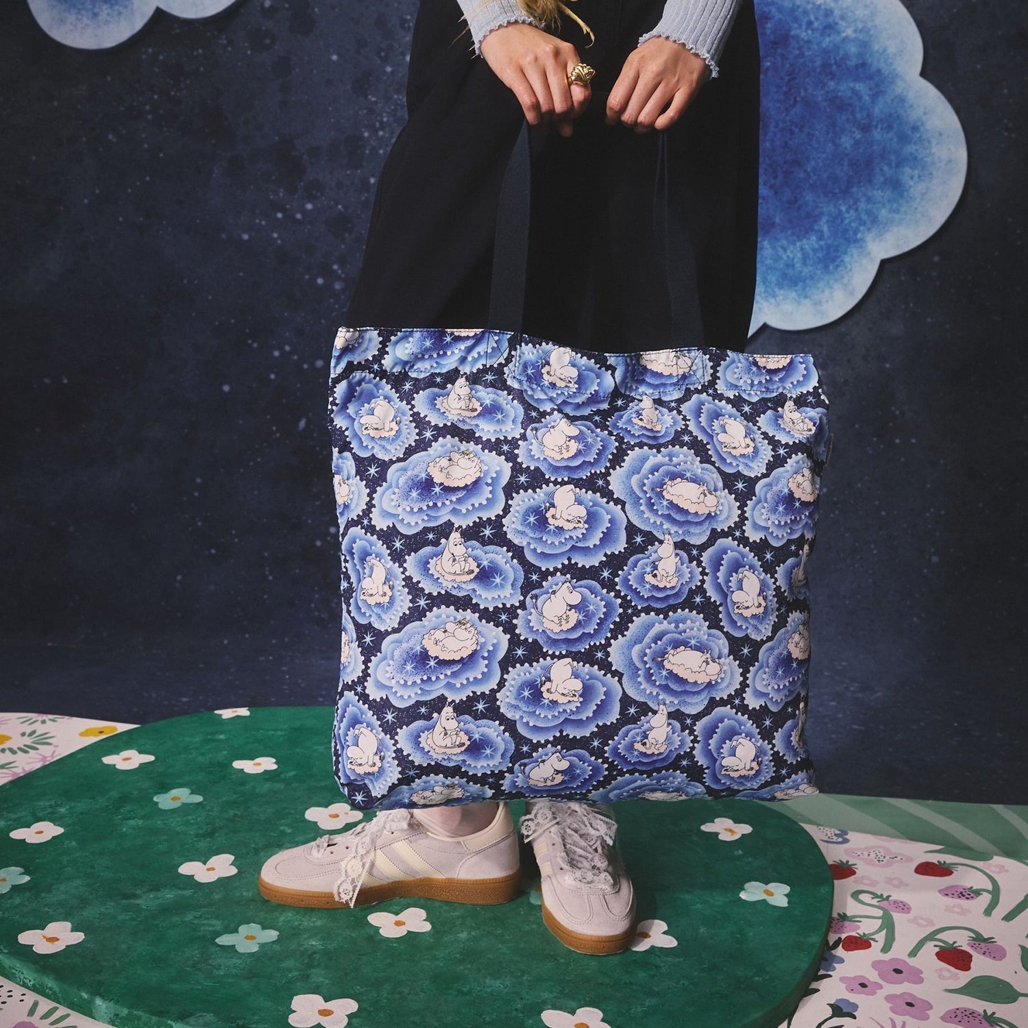 ムーミン ラージ フォルダウェイ トートバッグ Moomin Clouds