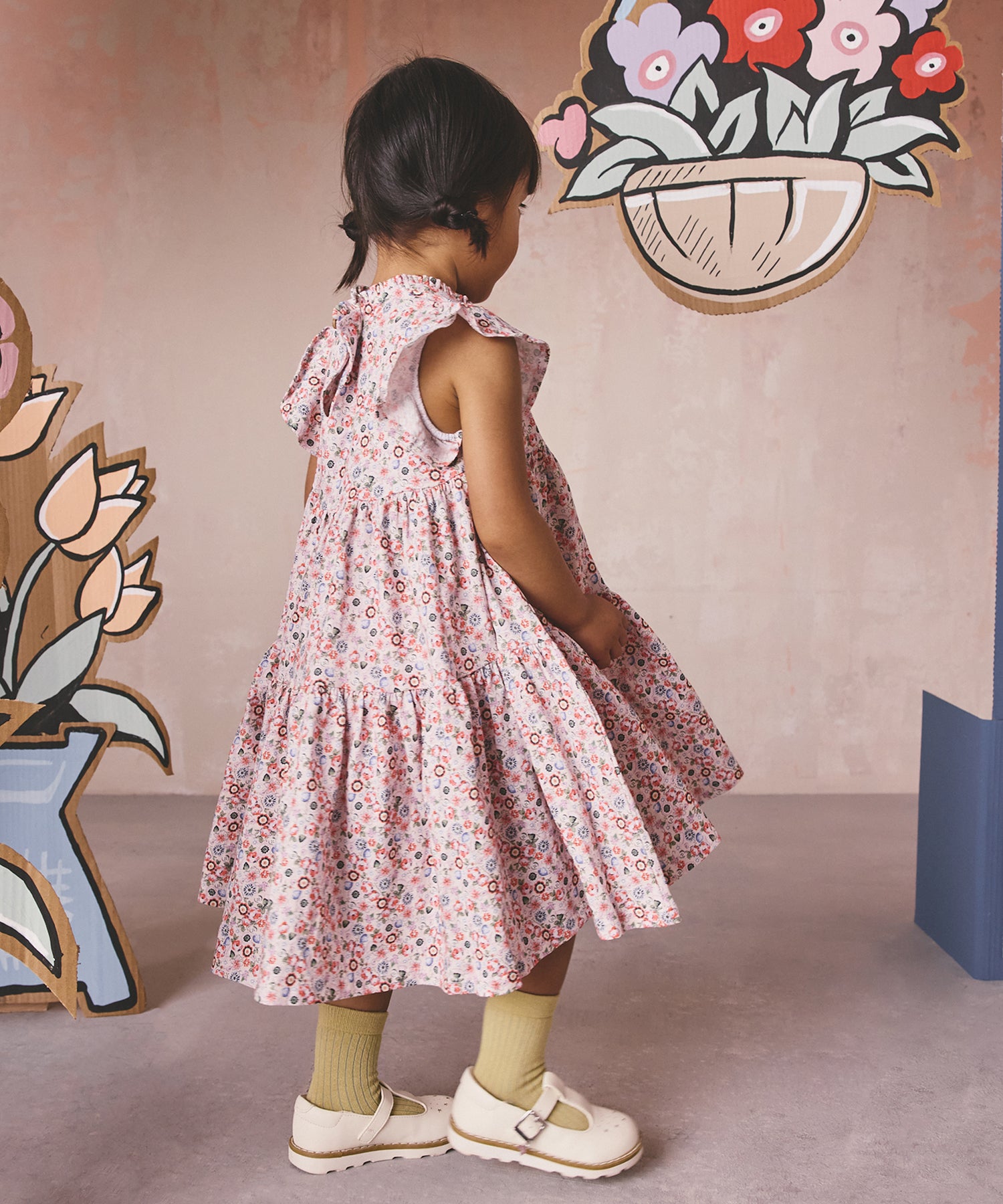 キッズ ティアード ワンピース Pearly Queen Ditsy