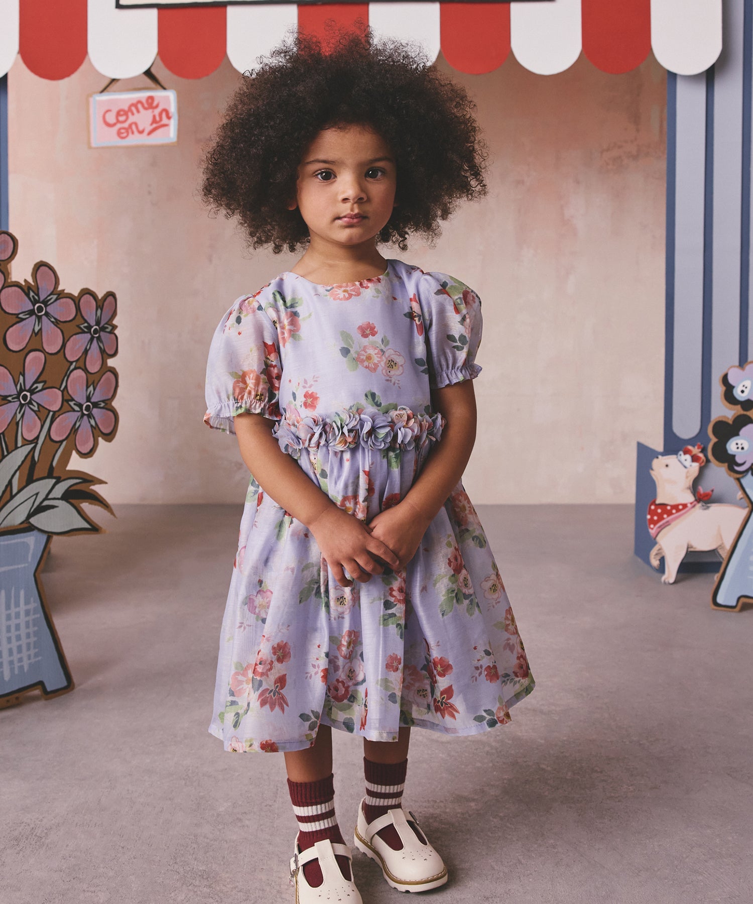 キッズ フローラル コサージュ ドレス Archive Floral