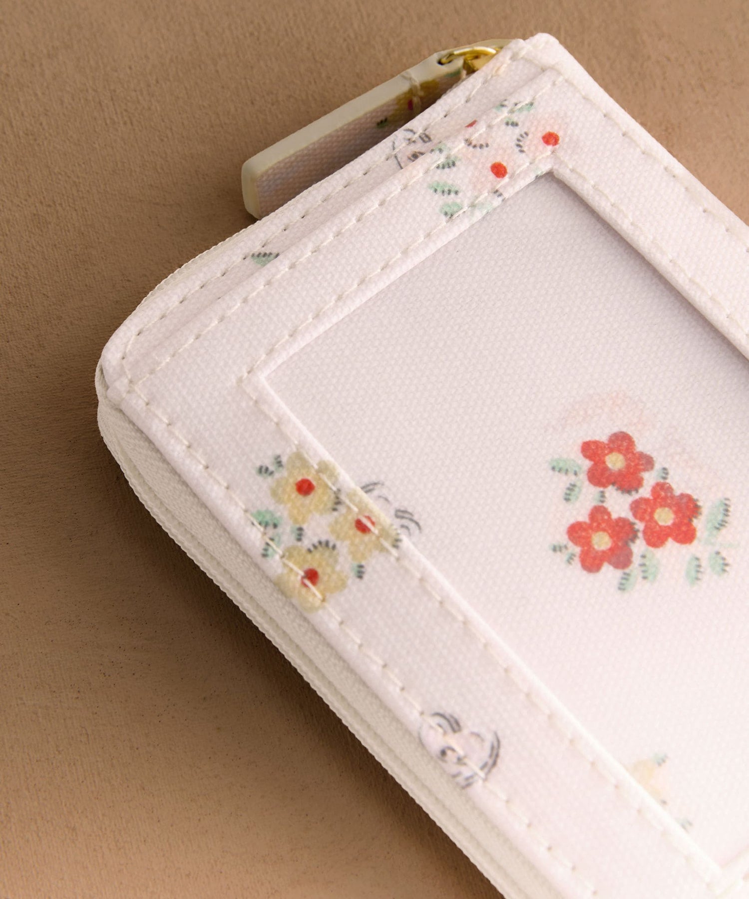 ミニ コンチネンタル ウォレット Button Block Floral