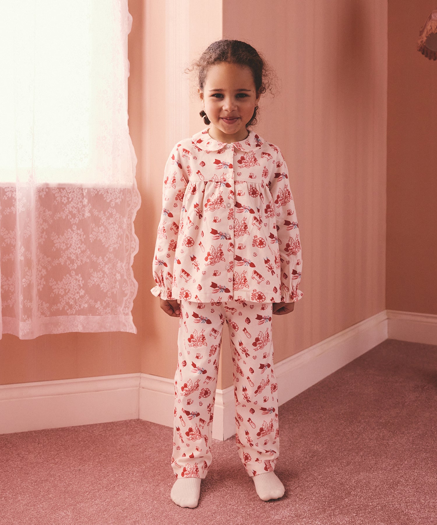 キッズ ロングスリーブ パジャマ Valentines | Cath Kidston 日本公式
