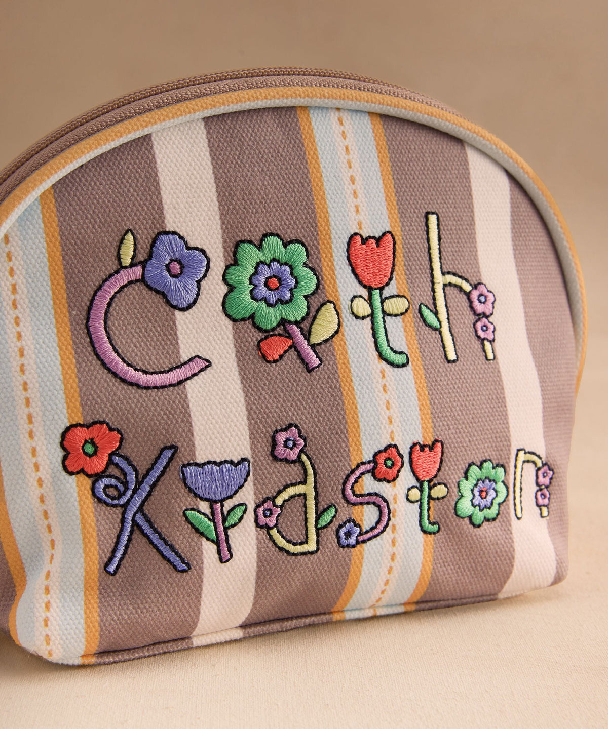 ハーフムーン ポーチ Cath Stripe