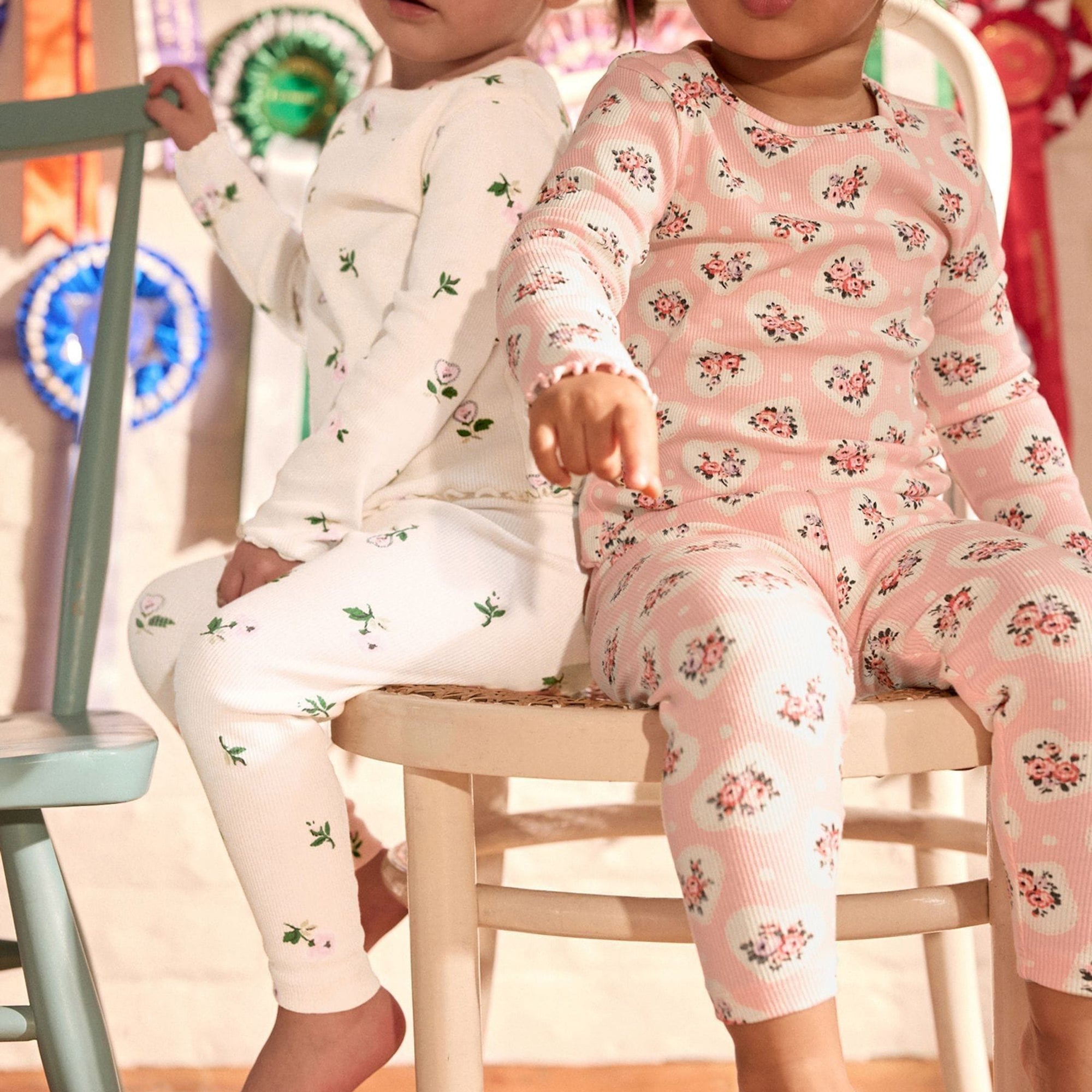 キッズ レギンス 3枚セット Pink Floral