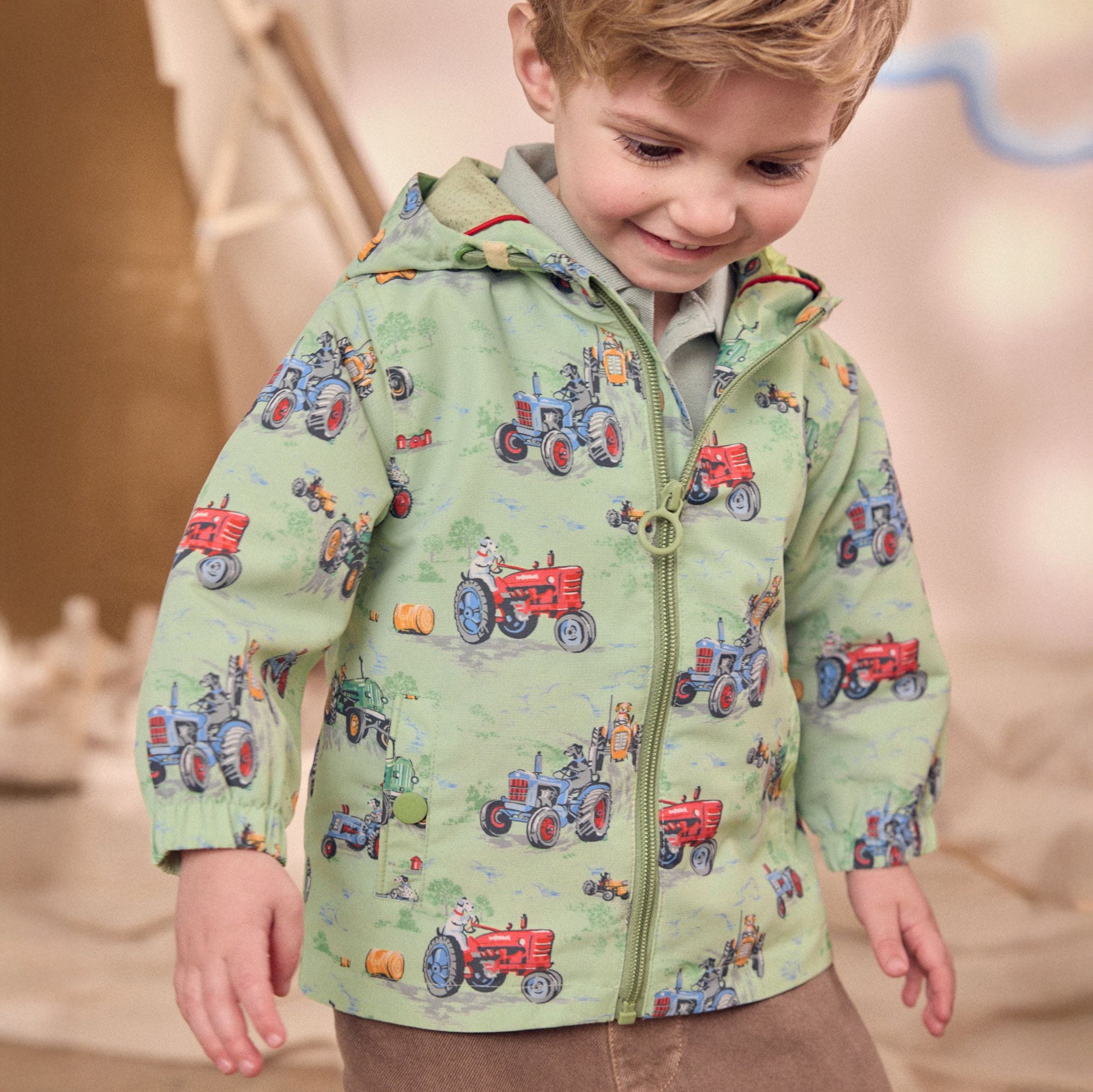 キッズ プリントジャケットGreen Tractor | Cath Kidston 日本公式