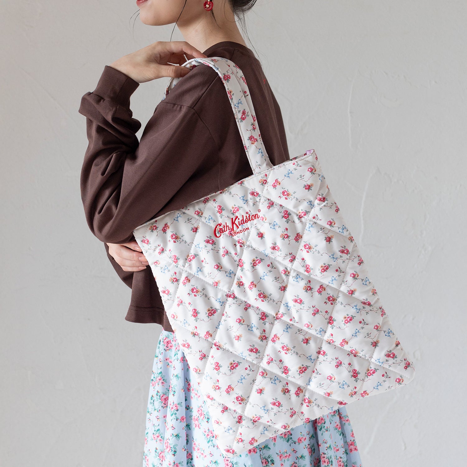 パデットトートバッグ Bows&Rose