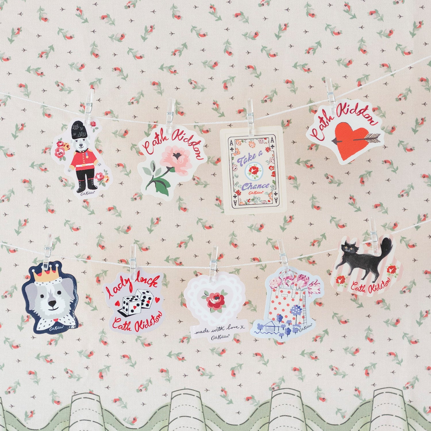 ドローストリングポーチ+ステッカーセット