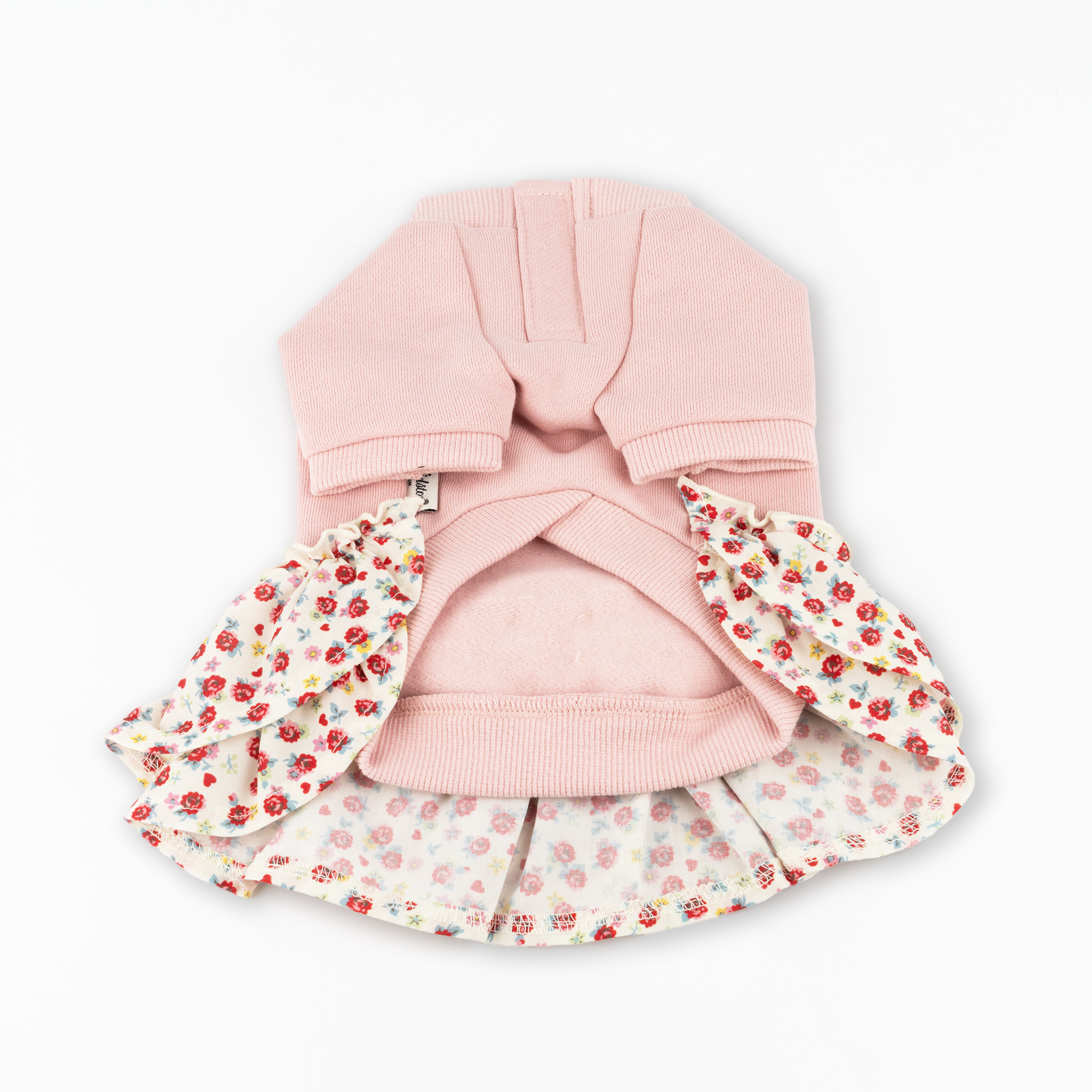 【Dog】スカートドッキングスウェット Rose Heart Ditsy
