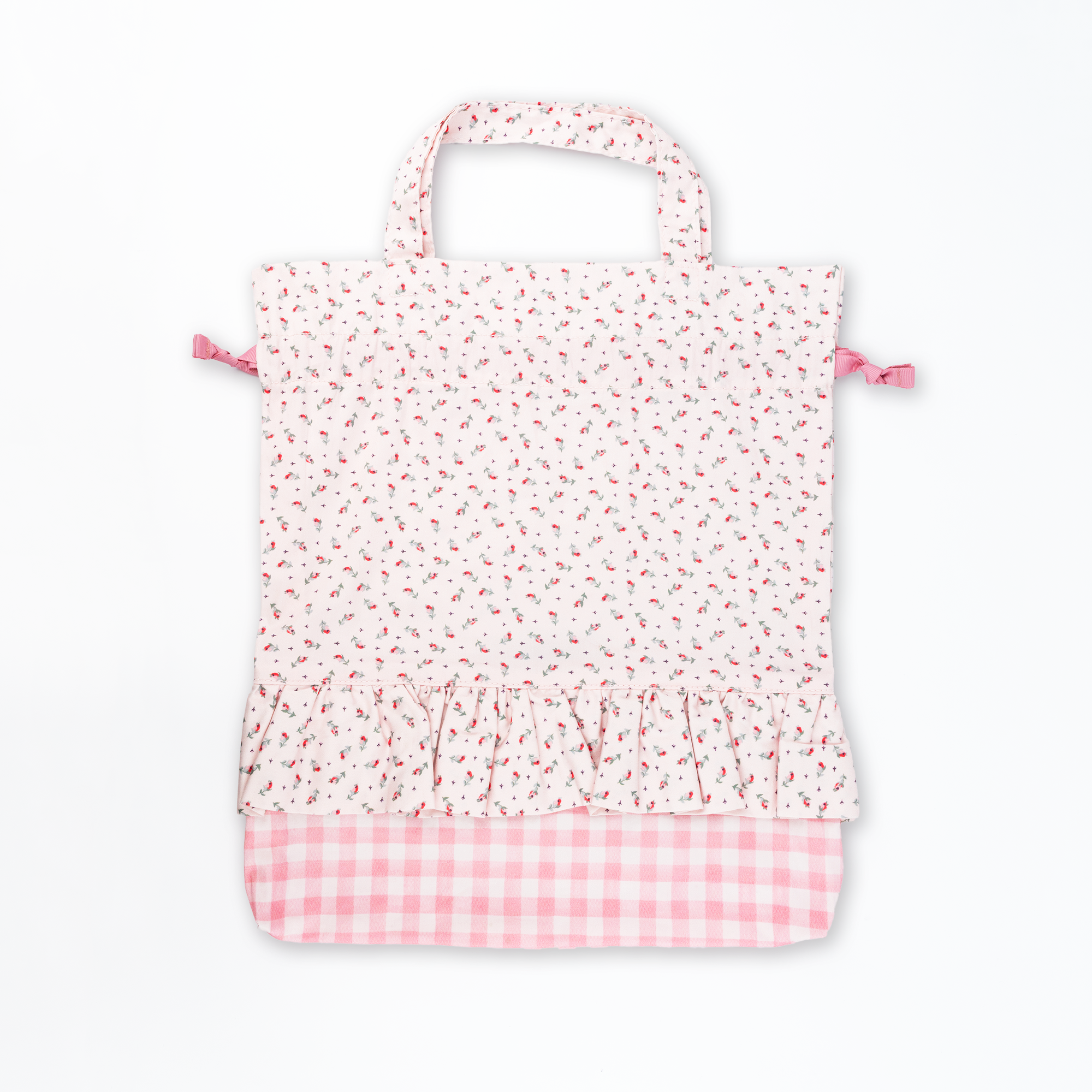 フリルドローストリングバッグ Rose Miniature