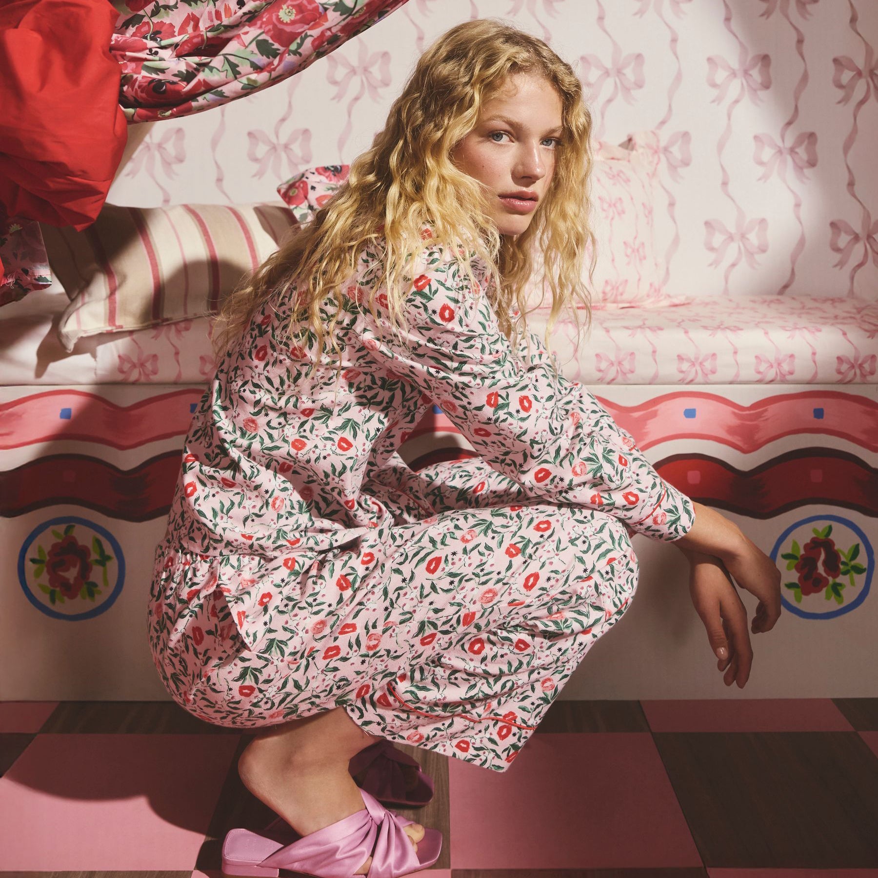 ボタン パジャマ Mistletoe Kisses | Cath Kidston 日本公式オンライン