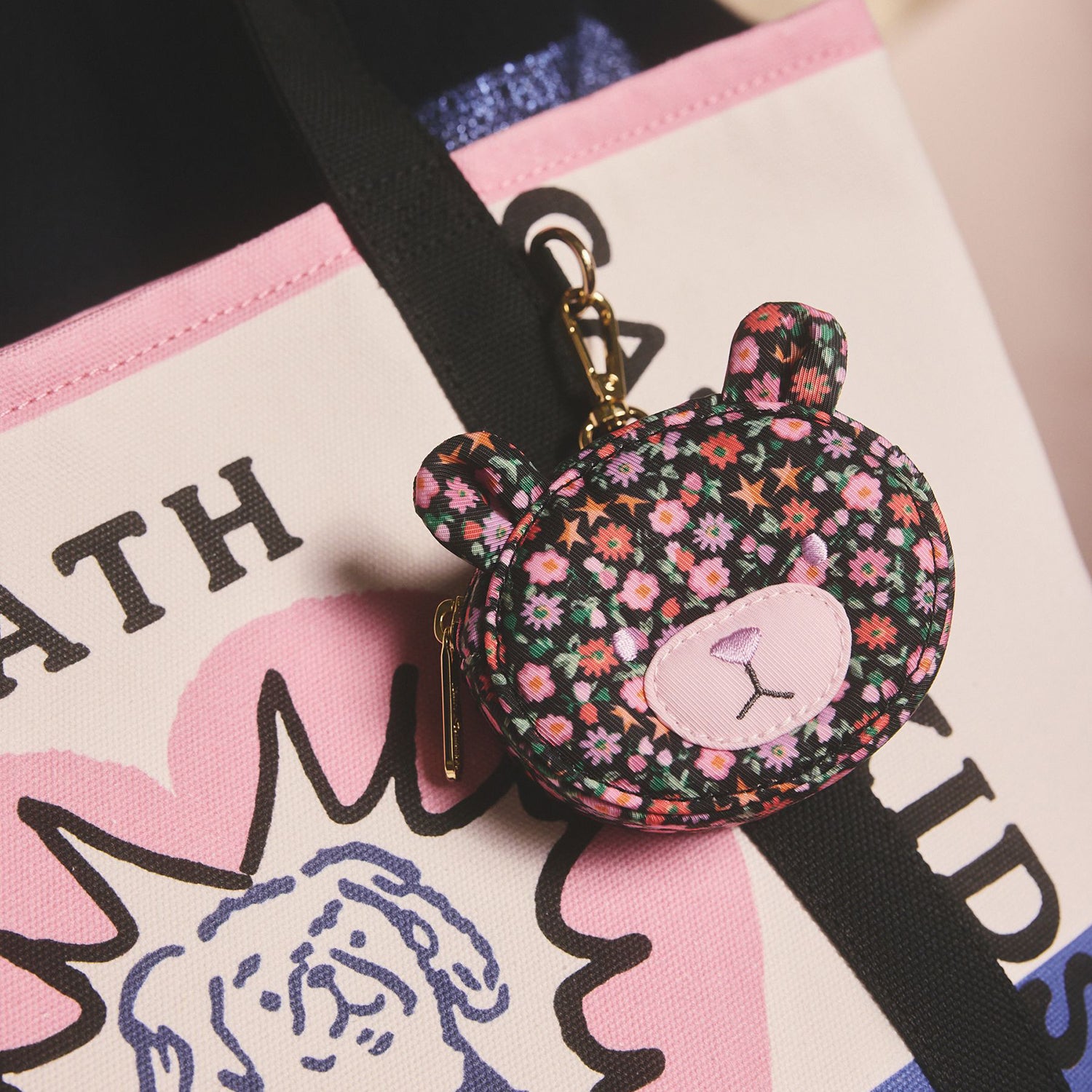 Cath Kidston キャスキッドソン クリップ オン ベア コインパース Folding STAR Ditsy