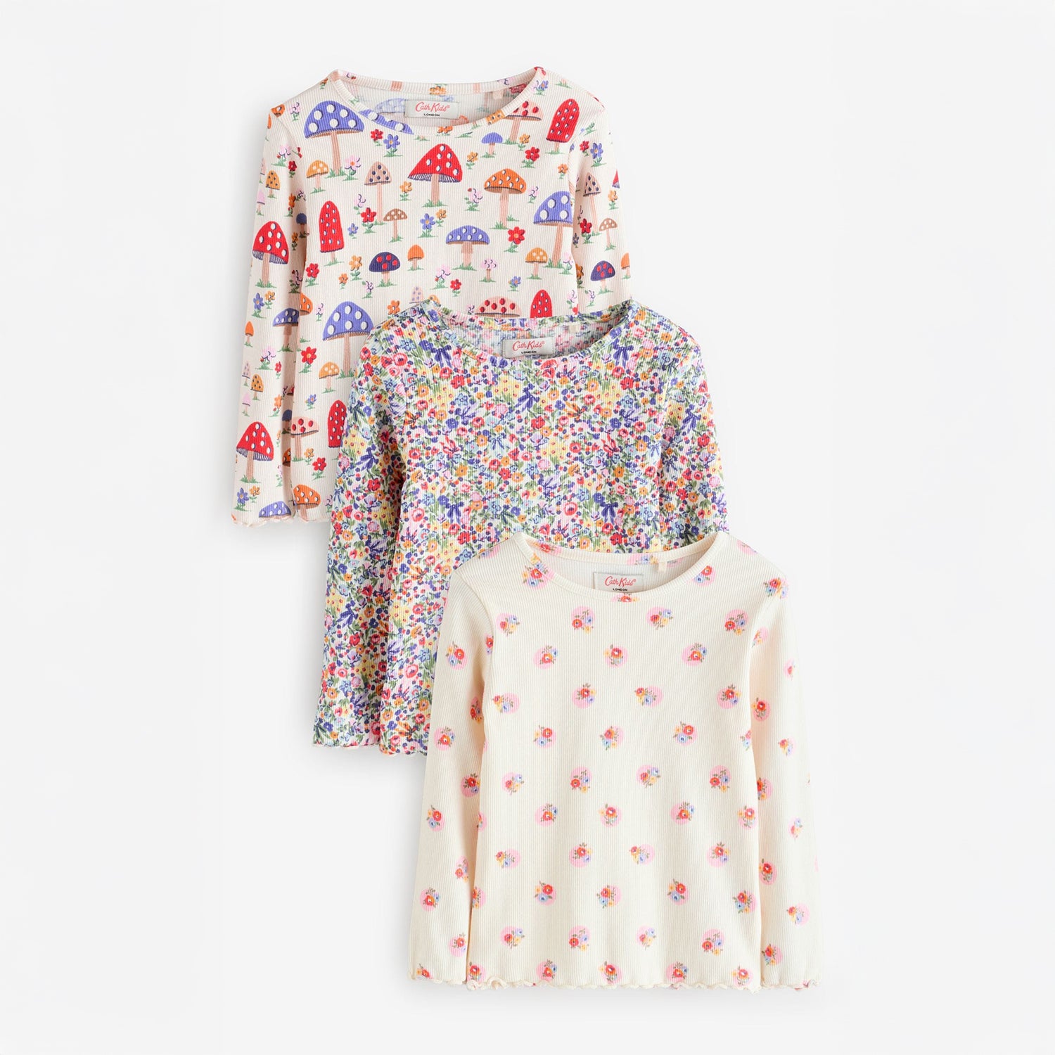 キッズ ロングスリーブ Tシャツ 3枚セット