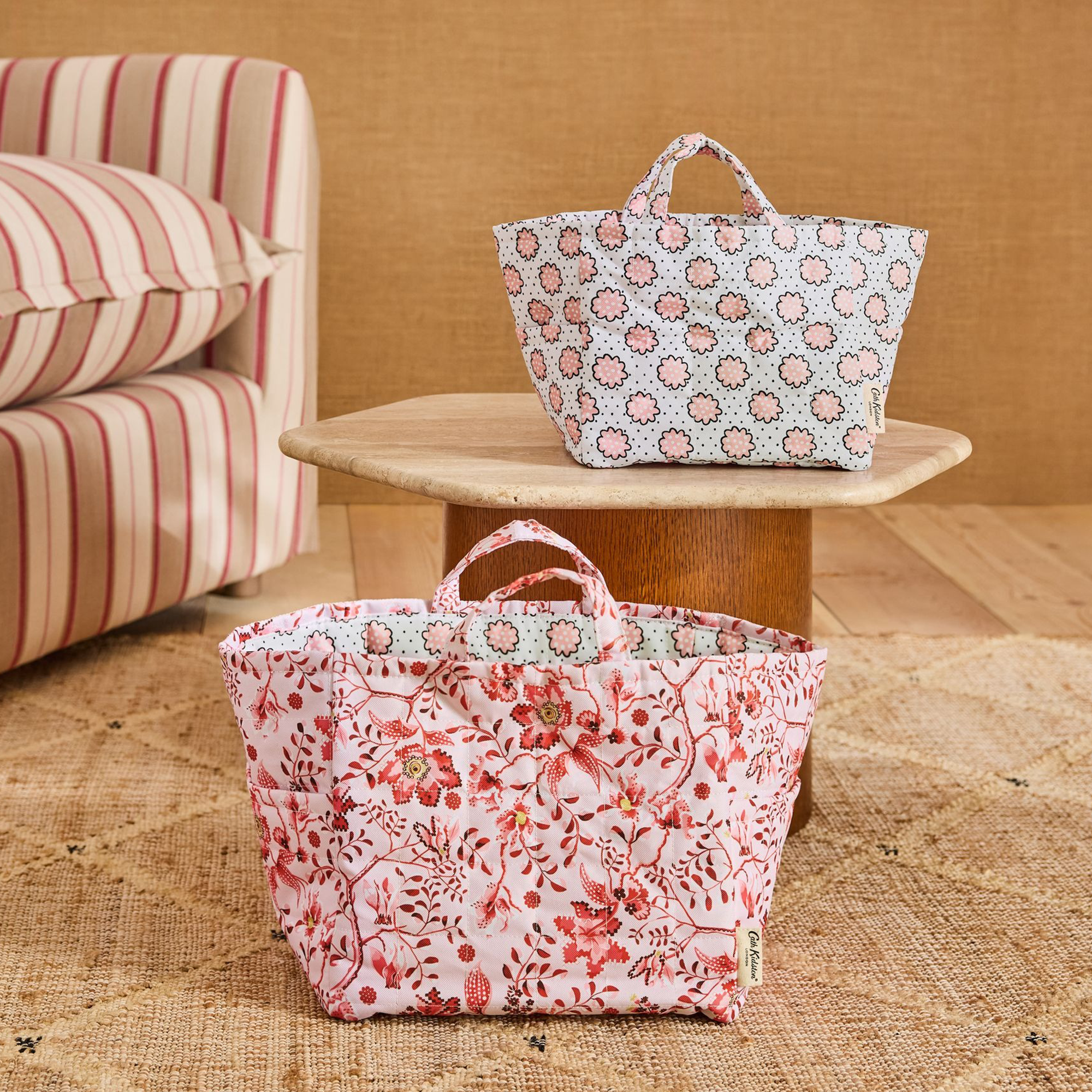 キルテッド ストレージ 2個セット Posey spot / Mystery Floral | Cath キルテッド ストレージ 2個セット Posey spot / Mystery Floral | Cath
