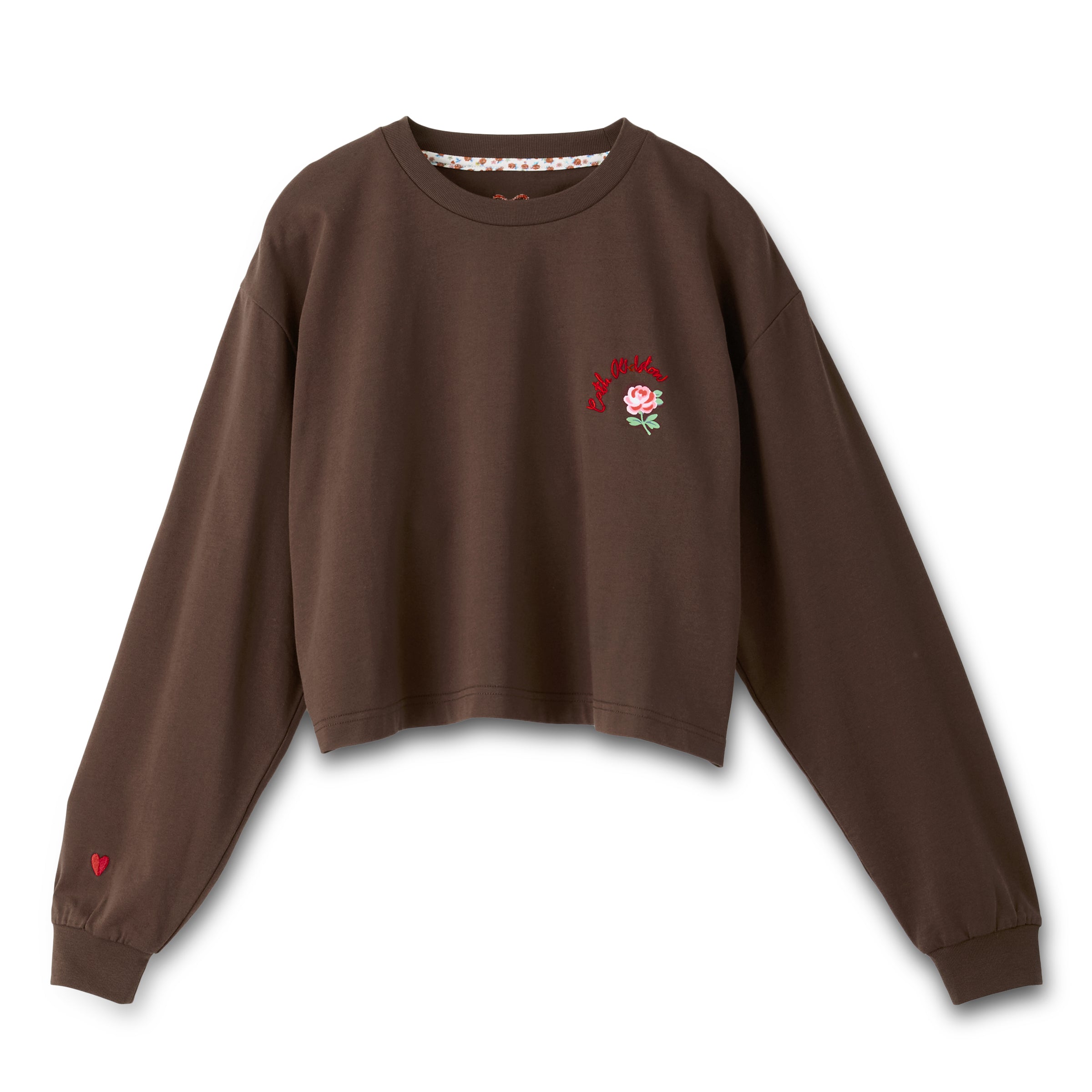 ショート丈ロングスリーブTシャツ Rose