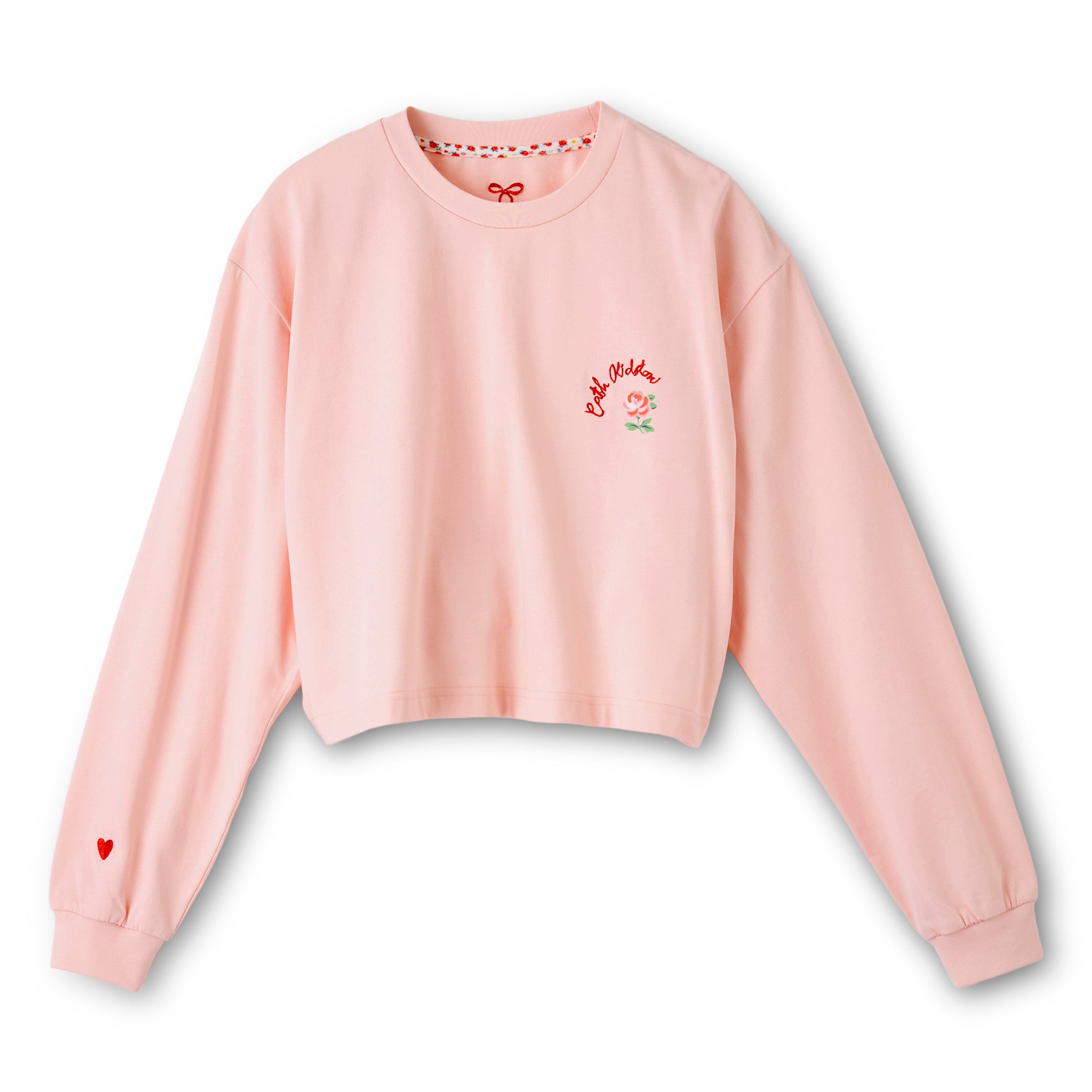 ショート丈ロングスリーブTシャツ Rose