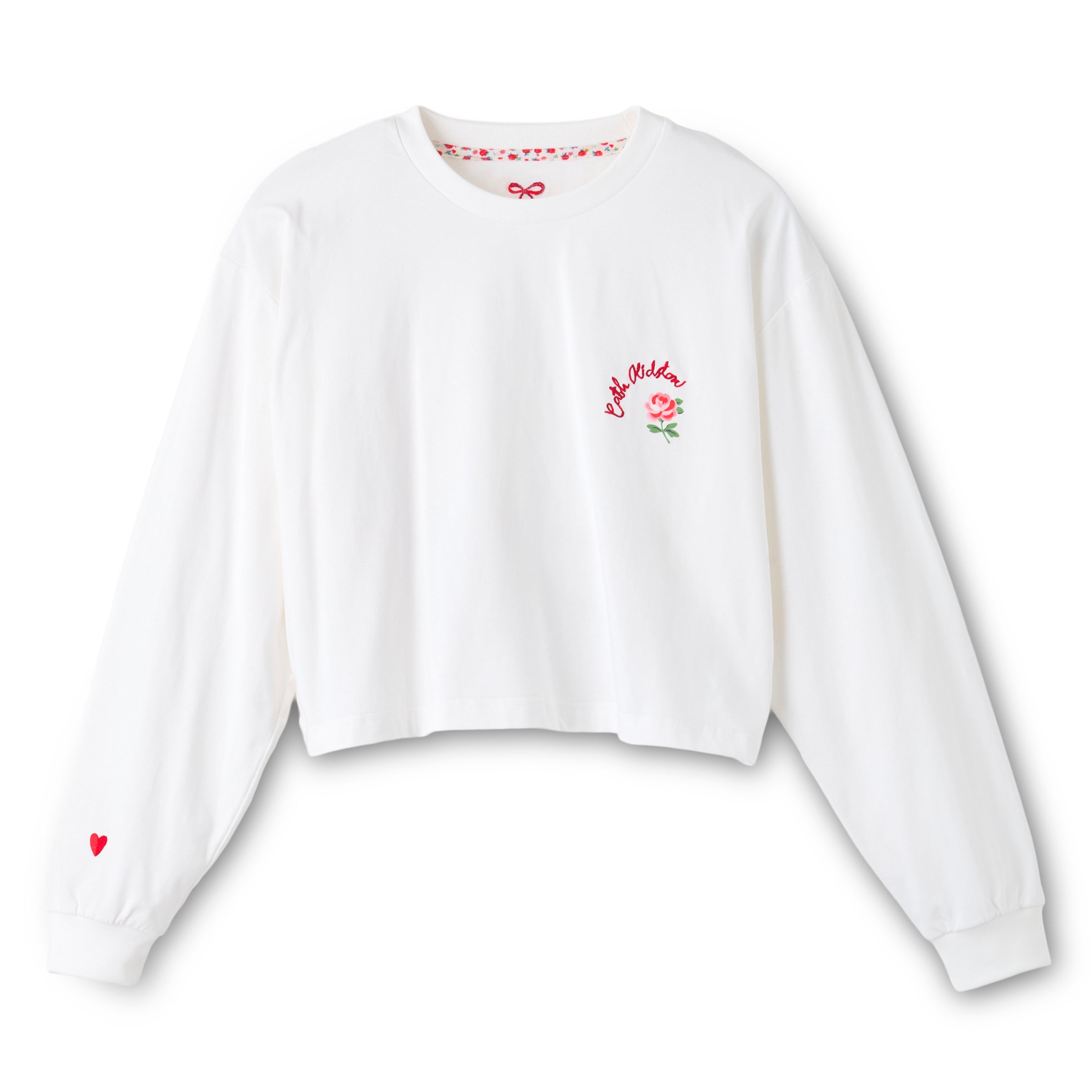 ショート丈ロングスリーブTシャツ Rose