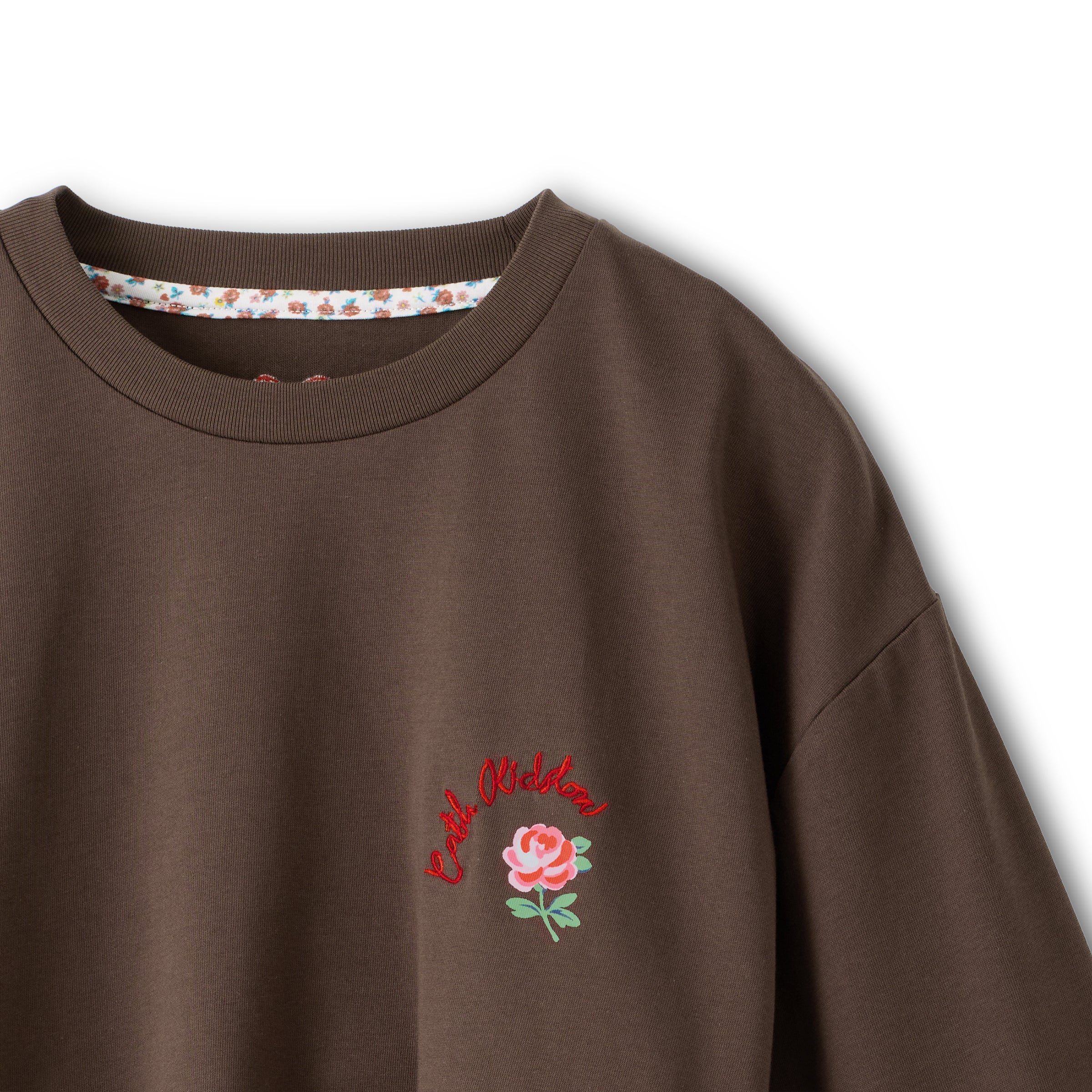 ショート丈ロングスリーブTシャツ Rose