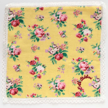 大判 表ガーゼ・裏タオルハンカチ（28cm）ICON FLORAL