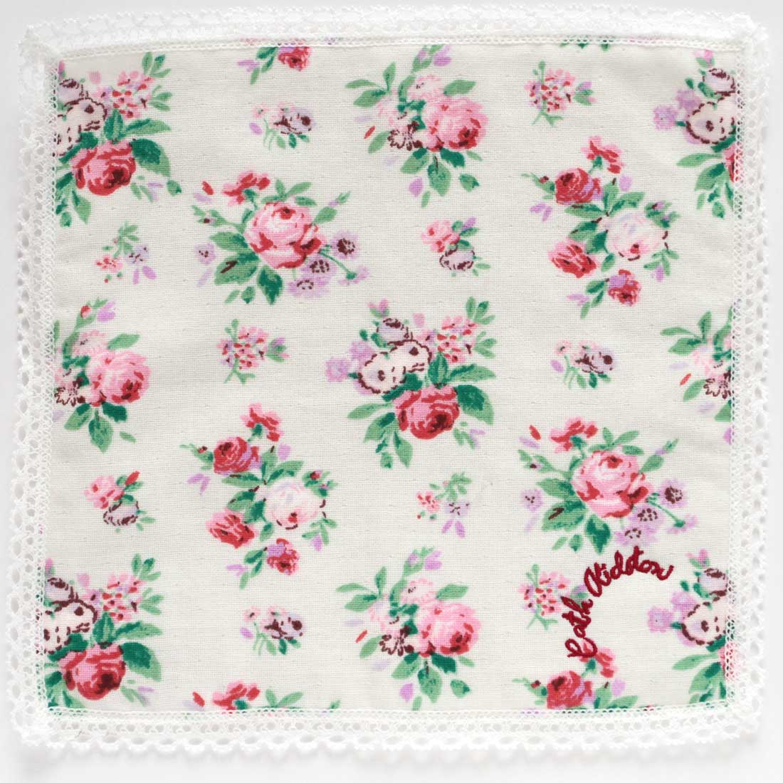 大判 表ガーゼ・裏タオルハンカチ（28cm）ICON FLORAL