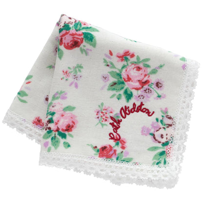 大判 表ガーゼ・裏タオルハンカチ（28cm）ICON FLORAL