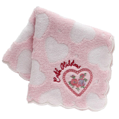 大判 タオルハンカチ（28cm）LACE HEARTS TILE