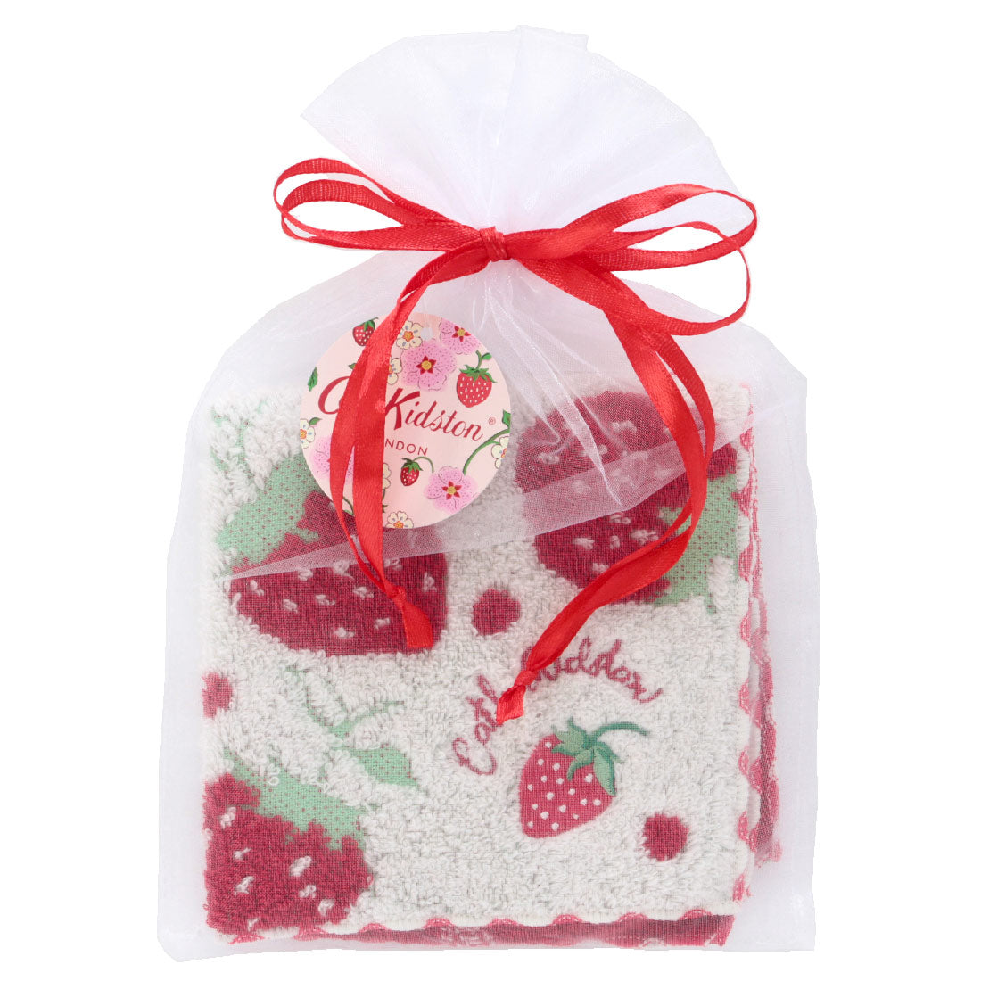 オーガンジー巾着入りいちごタオルハンカチ | Cath Kidston 日本公式