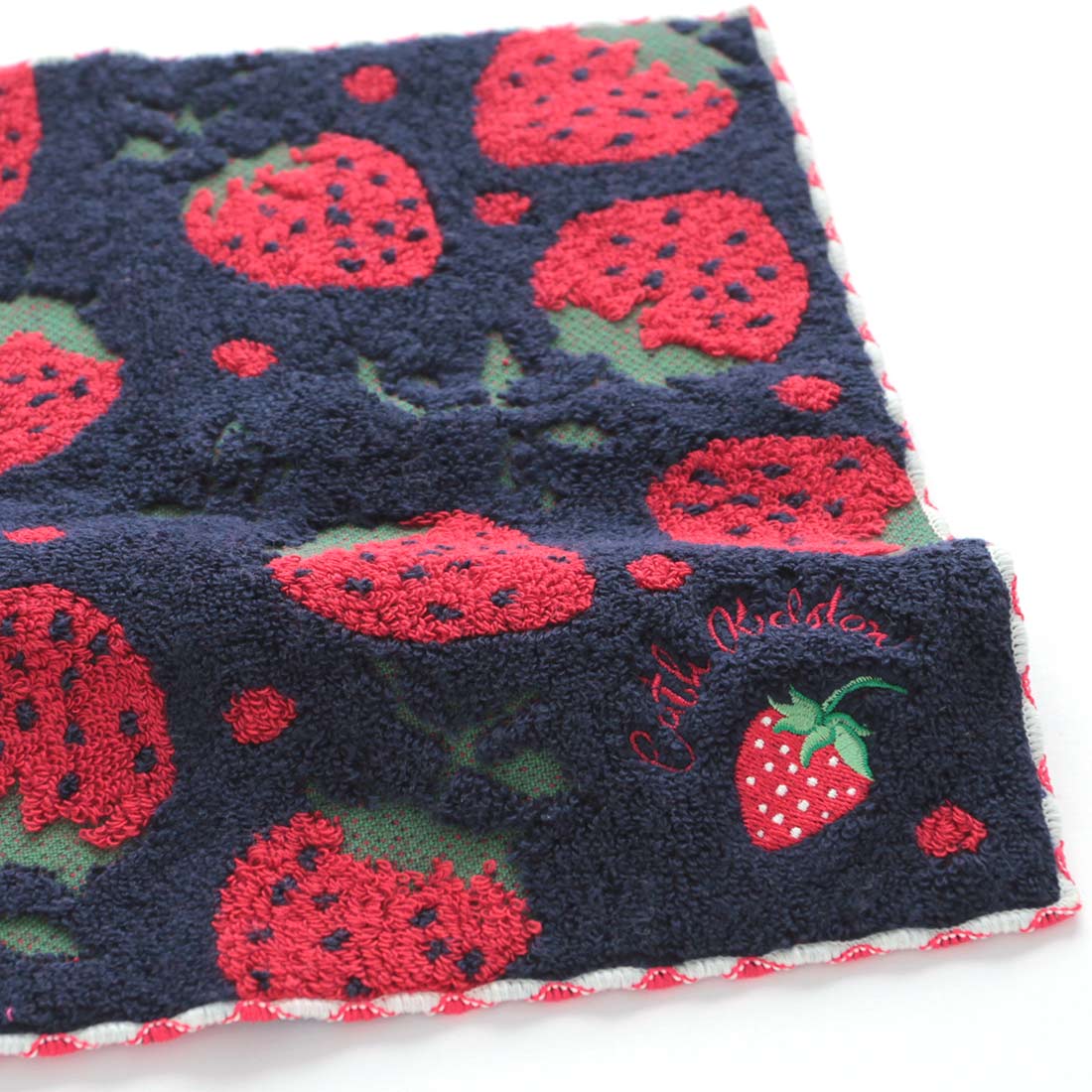 オーガンジー巾着入りいちごタオルハンカチ