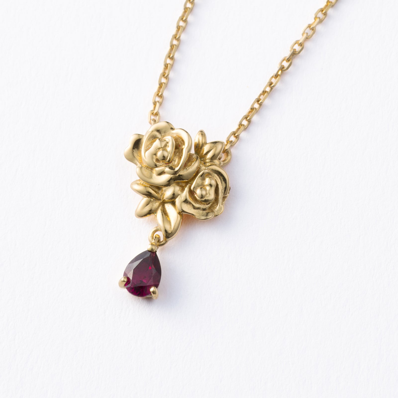 イエローゴールド ネックレス Bows&Rose