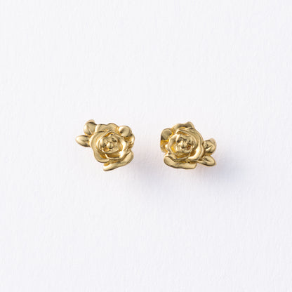 イエローゴールド ピアス Bows&Rose