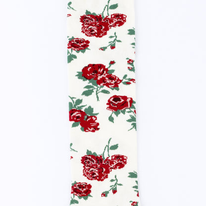 ローズジャガードハイソックス Rose sprigs