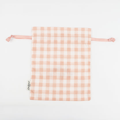 ドローストリングポーチ Painted Gingham