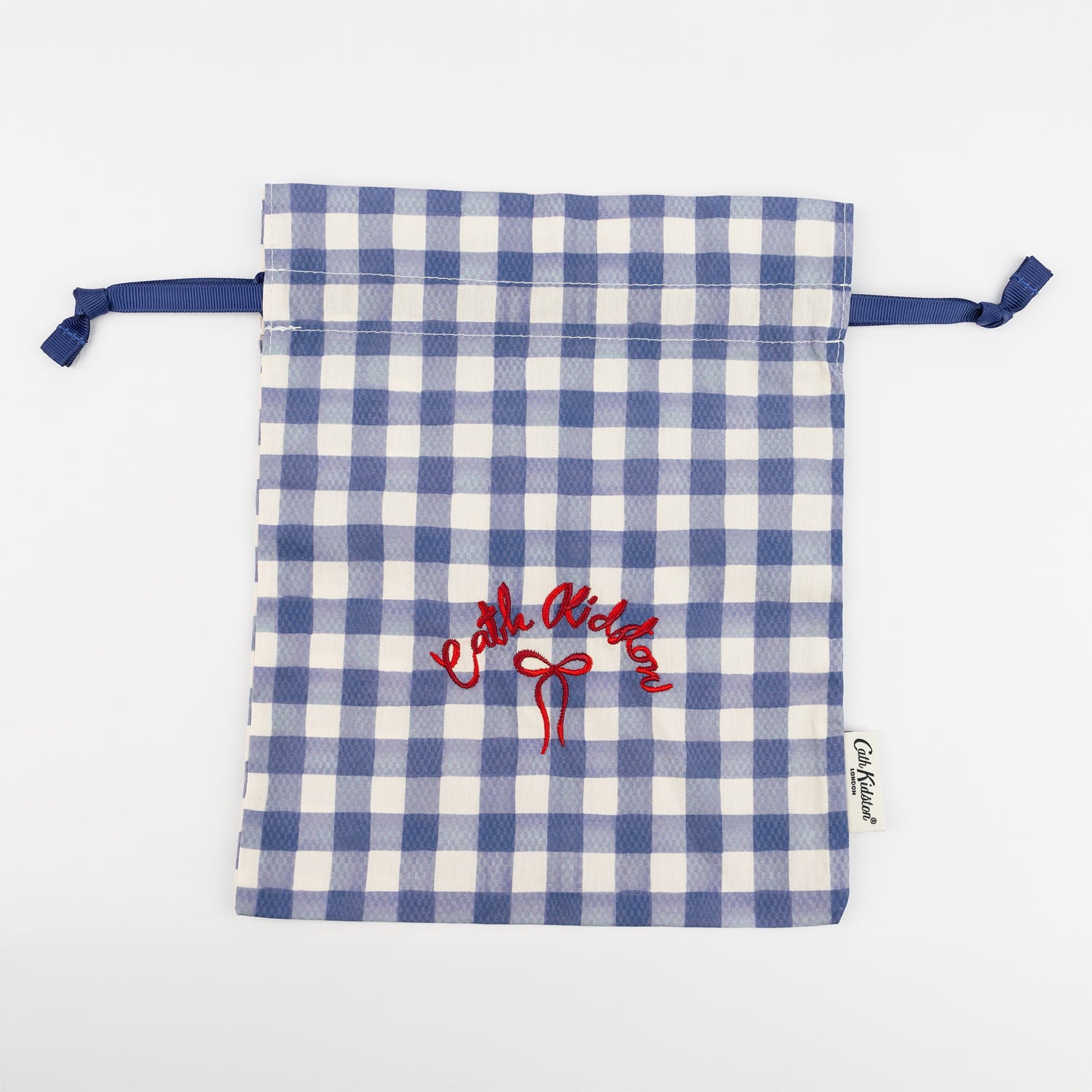 ドローストリングポーチ Painted Gingham