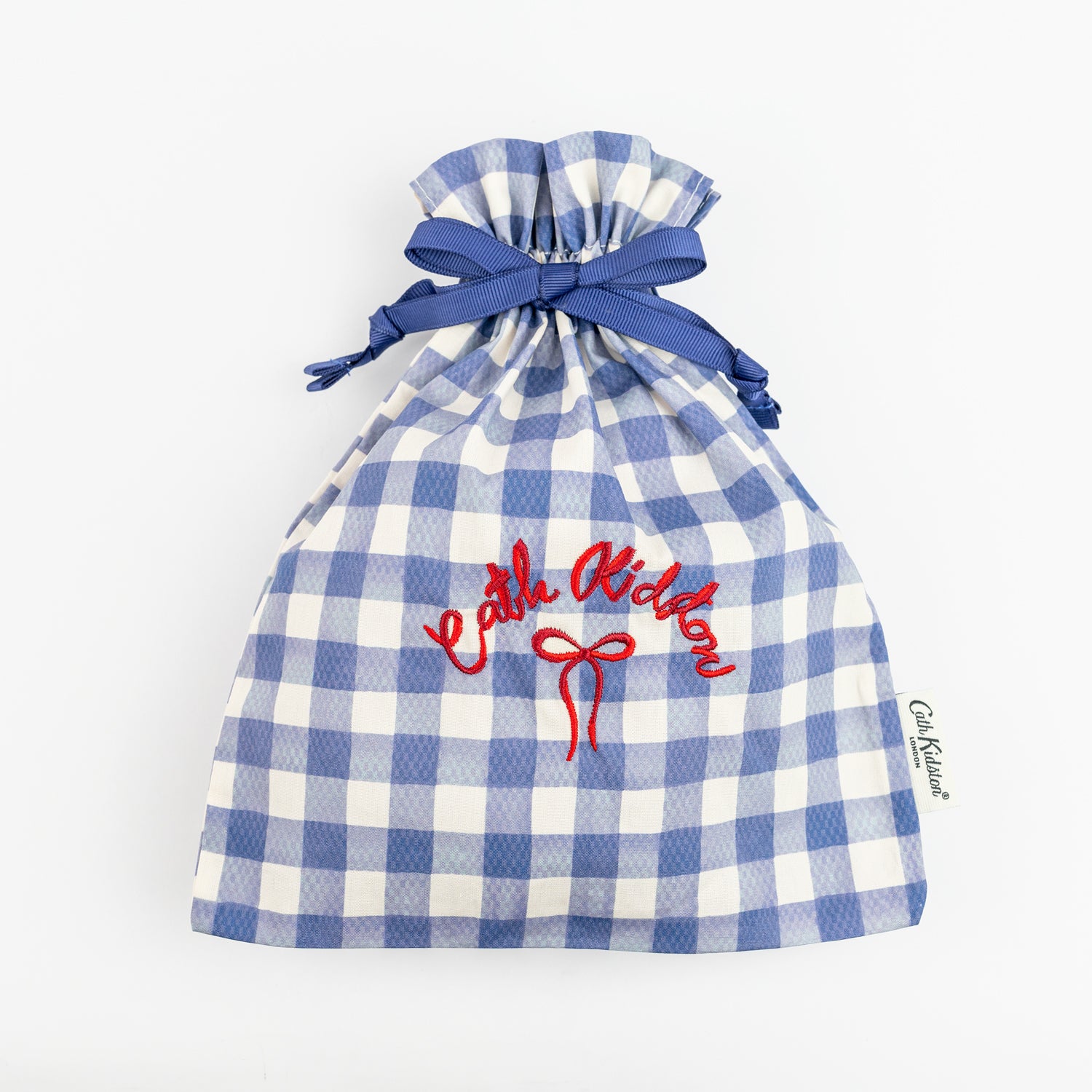 ドローストリングポーチ Painted Gingham