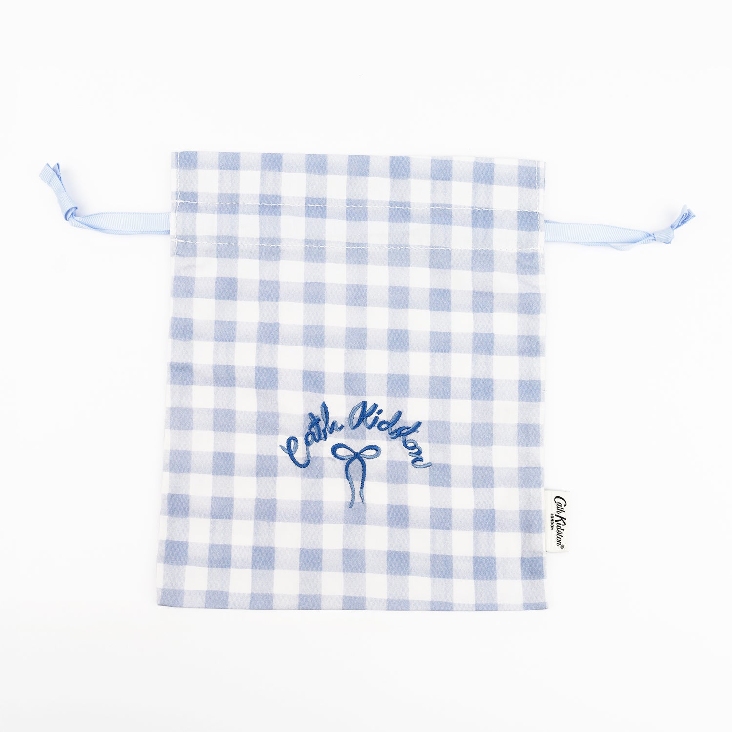 ドローストリングポーチ Painted Gingham