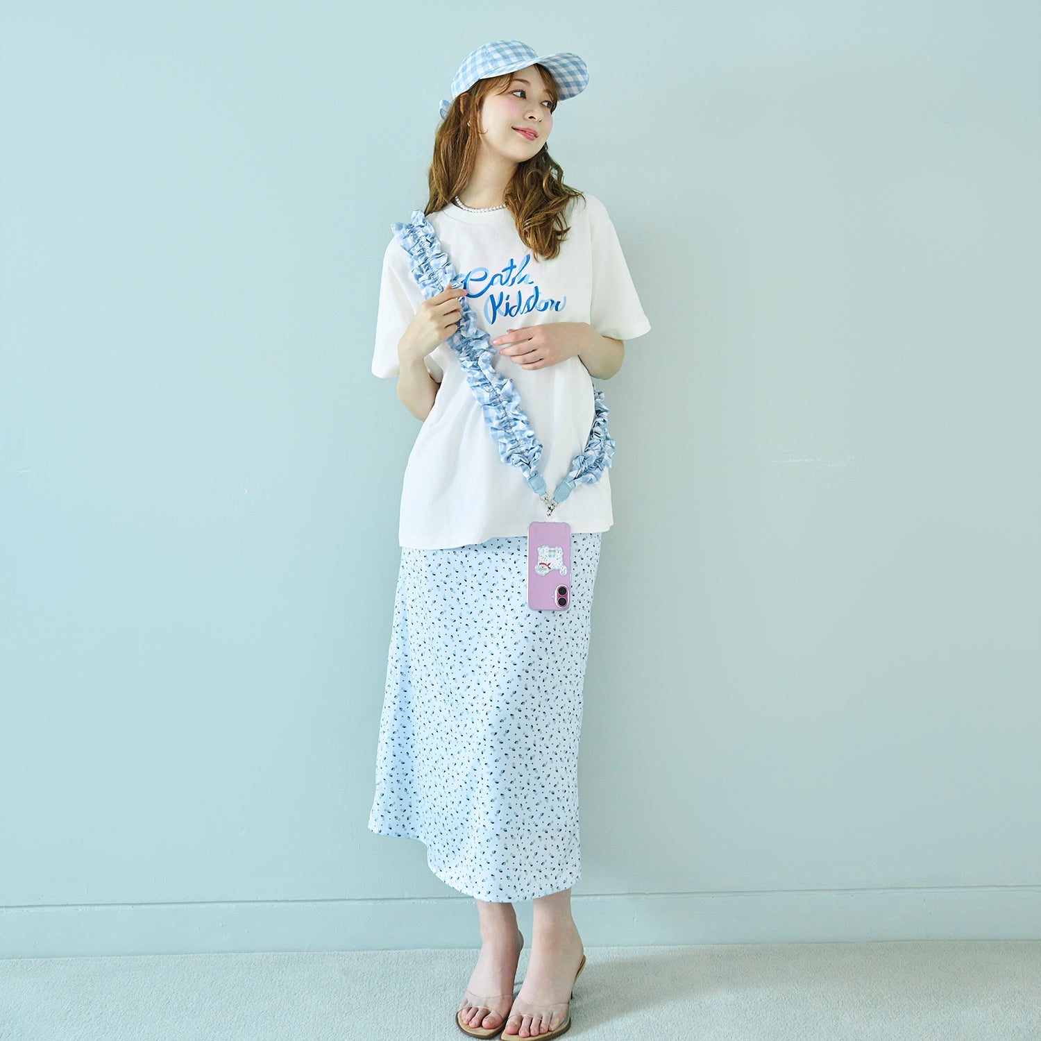 ギャザーショルダーストラップ Painted Gingham | Cath Kidston 日本