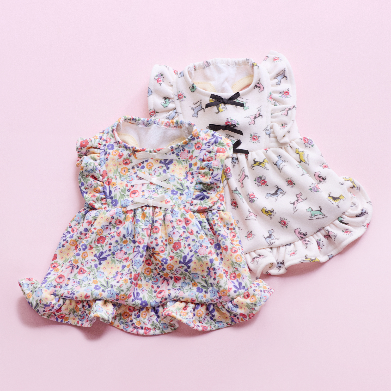 【Dog】フリルスリーブドレス