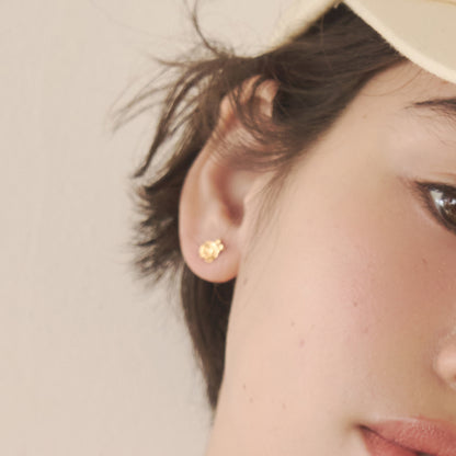 イエローゴールド ピアス Bows&Rose