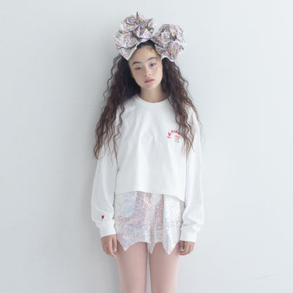 ショート丈ロングスリーブTシャツ Rose