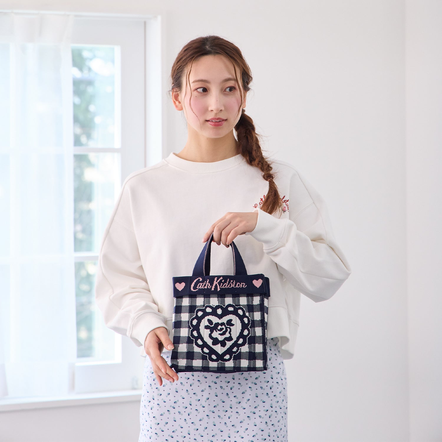 お歳暮ならオンライン KNT365 × CK Co-Knitty 日本公式 Kidston Cath | Rose Gingham バッグ
