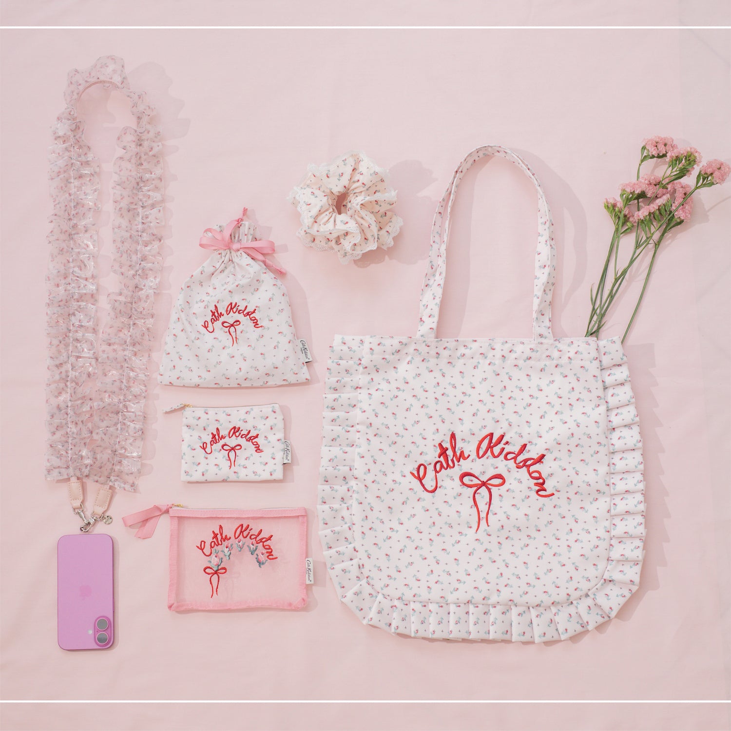 ドローストリングポーチ Rose Miniature | Cath Kidston 日本公式