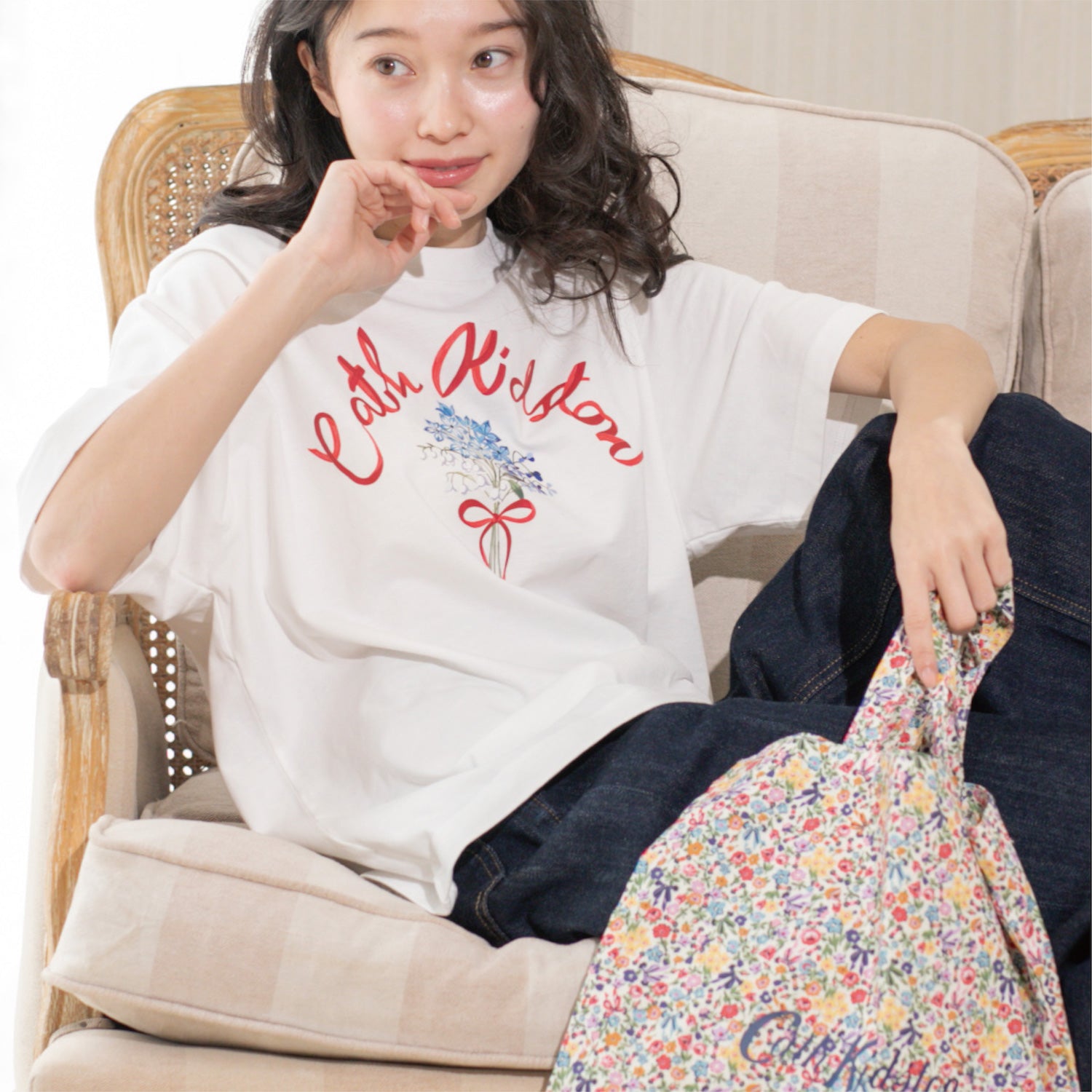 オーバーサイズ Tシャツ Flower Bunch