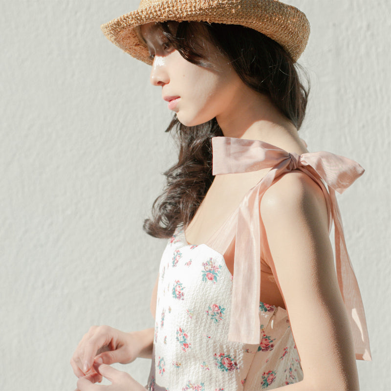 ショルダーリボンドレス Icon Floral