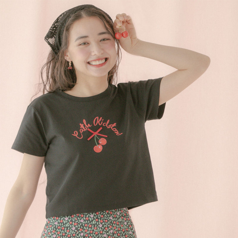 コンパクトTシャツ Ribbon Cherry
