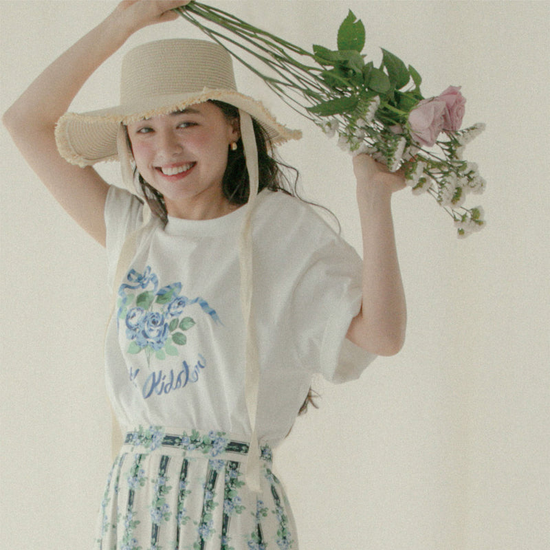 オーバーサイズ Tシャツ Garden Ribbon