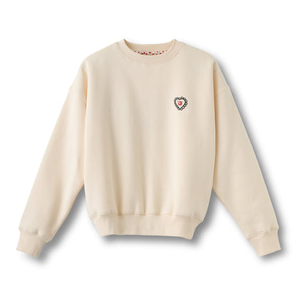 裏起毛スウェットトップス Lace Heart