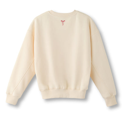 裏起毛スウェットトップス Ribbon Floral