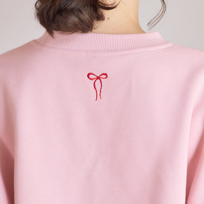 裏起毛スウェットトップス Ribbon Floral