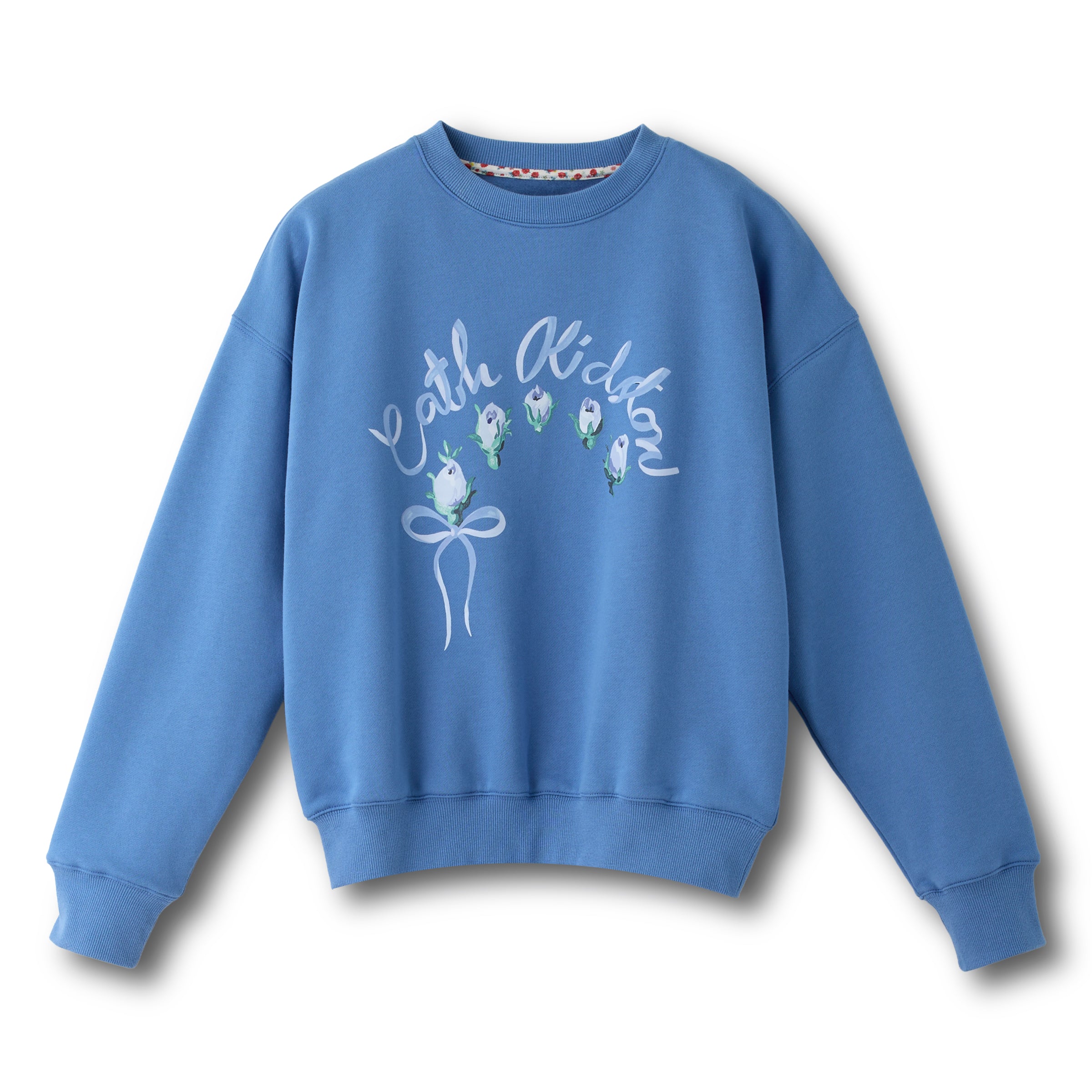 裏起毛スウェットトップス Ribbon Floral