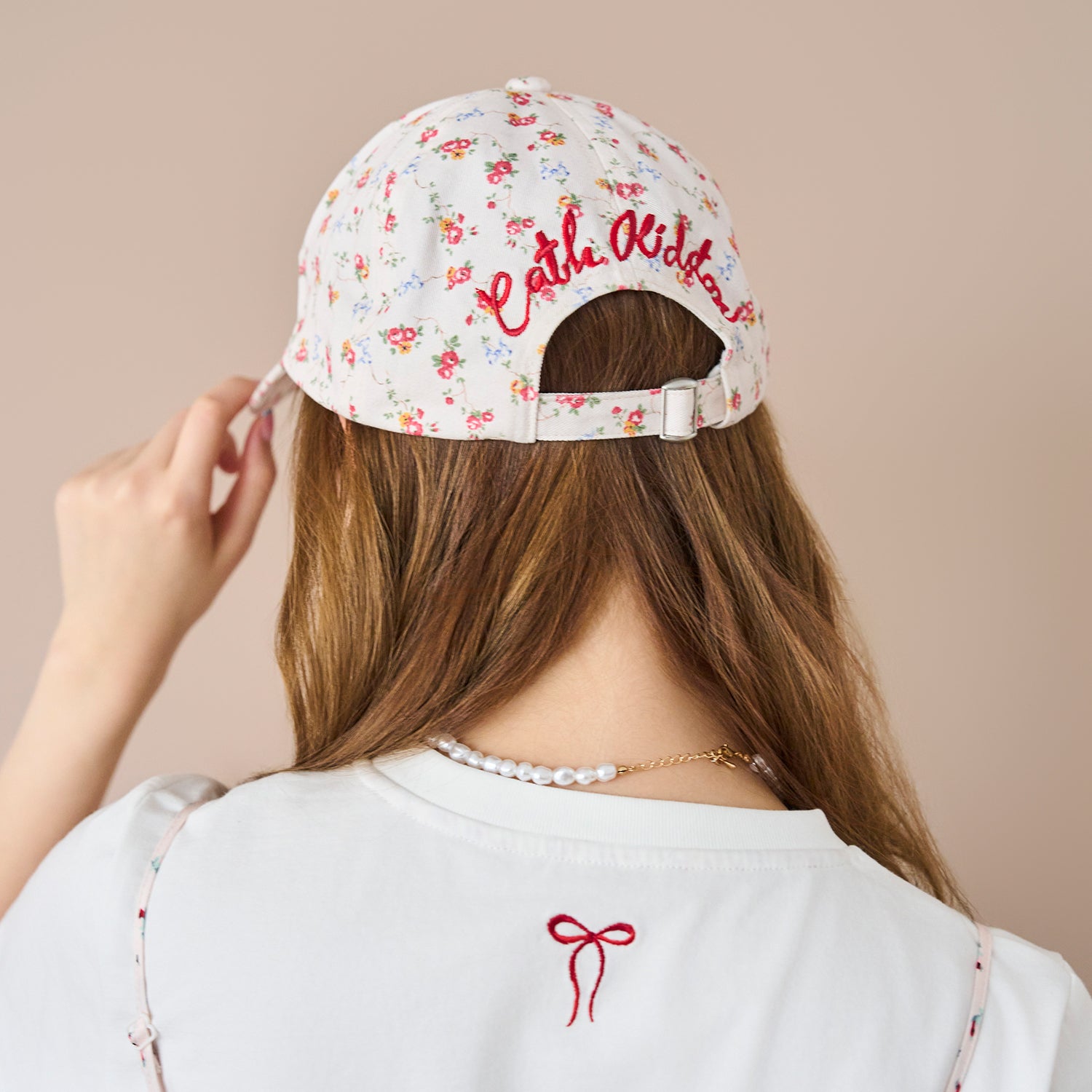 プリントキャップ Bows&Rose